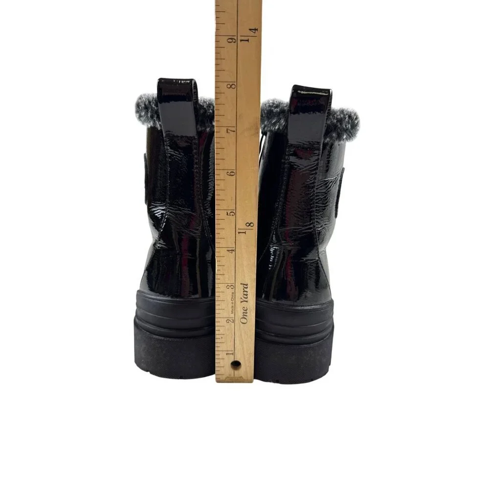 Aquatherm Lyn Women's Boots Faux Fur Waterproof Black Temp Rated Size 8 NEW